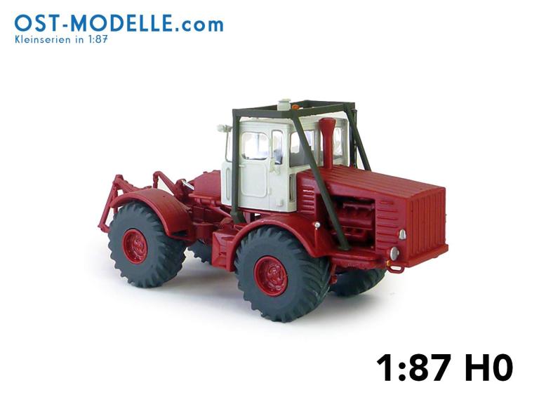 Preview: Traktor Kirovets K700 rot weiss ohne Motorverkleidung Überrollbügel